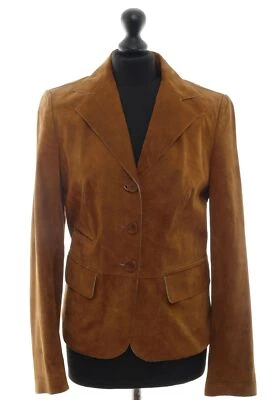 Milestone Damen Lederjacke Jacke 36 braun uni kurz einreihig Lack 100% Leder - Bild 1 von 4