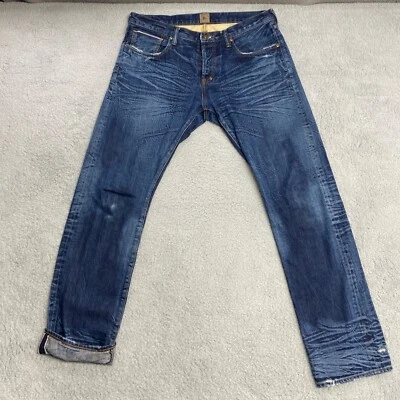 Мужские джинсы PRPS 36 синяя джинсовая ткань прямые штанины японские распродажа Donna Harrell 36x34" - Изображение 1 из 4