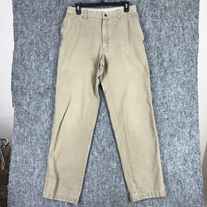 Columbia Pants Mens 31 Beige Canvas Fishing Hiking Utility 8oz Chino Tapered Leg - Picture 1 of 11
