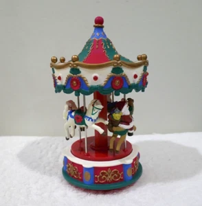 Vintage 1995 Avon Collezione Regalo Giostra Canto di Babbo Natale Musical Moving - Foto 1 di 6