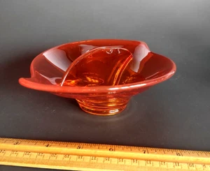 MCM Amberina Viking Glas Epic Line Atomic Divided Schale Relish Schale - Bild 1 von 6