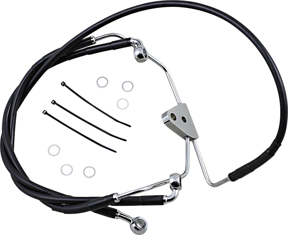 +6"" Black Front Brake Line for Harley-Davidson Road King EFI FLHR 2008-2013 - Image 1 of 1