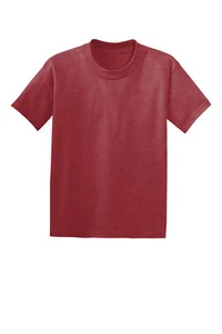 Hanes 5370 Youth EcoSmart 50/50 Cotton/Poly T-Shirt Boys Girls Tee - Picture 1 of 17