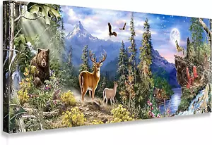 YALKIN 5D Diamond Painting Kits for Adults (35.4X11.8Inch) DIY Large Forest Full - Picture 1 of 12