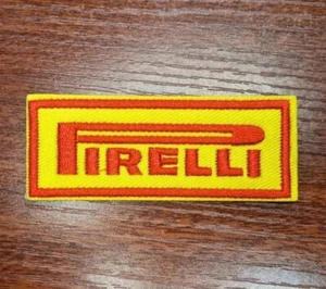 Pirelli Tires Tyres Patch Tires Automotive Embroidered Iron On Patch 1.25x3" - Picture 1 of 3