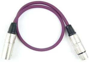 0,5 m Mikrofonkabel XLR PURPUR LILA VIOLETT DMX Kabel 3 pol Adam Hall K3MMF0050 - Picture 1 of 7