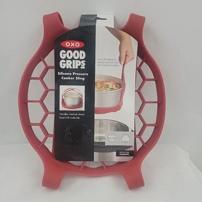 OXO Good Grips Silicone Pressure Cooker Sling Grip Lifter With Handles Red  - Image 1 of 2