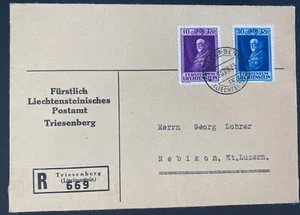 1933 Triesenberg Liechtenstein First Day Cover FDC To Luzern Switzerland - Picture 1 of 2