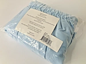 Wrap Around Bed Skirt Dust Ruffle Adjustable Elastic Twin or Full Size Blue NEW - Picture 1 of 5