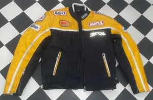 GIACCA BIKER UOMO TAGLIA L GIALLA E NERA CLASSE HUNTER PROTEZIONE TESSUTO LOGO - Foto 1 di 9