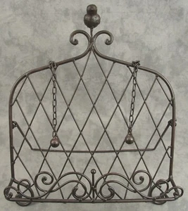 FRENCH COUNTRY BIRD Wrought Iron COOKBOOK STAND Book Holder Easel - Picture 1 of 5