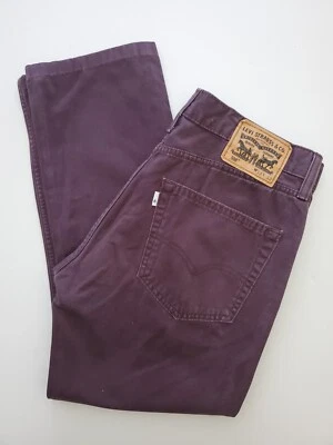 Levi's 508 0272 Regular Taper PURPLE Cotton Twill 5-Pocket Pants Sz 32 x 26"  - Image 1 of 4