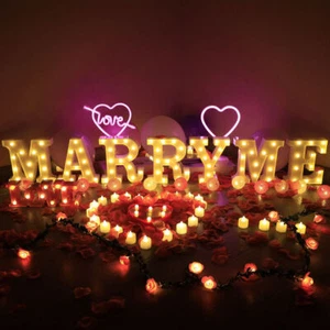 LED Hochzeitsdekoration Marry Me Heiratsantrag Event Heiratsantrag Dekoration - Bild 1 von 11