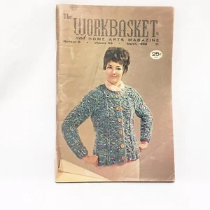 The Workbasket and Home Arts Magazine March 1968 Crochet Knitting Patterns - Picture 1 of 11