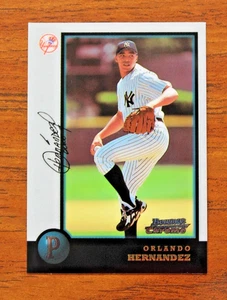 1998 Bowman Chrome Orlando Hernandez base chrome Rookie RC #221 - Picture 1 of 2