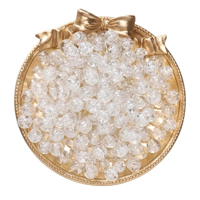 Glass Crackle Spacer Beads 8mm Round Loose Beads for DIY Jewelry Bracelet Craft - Image 1 of 4