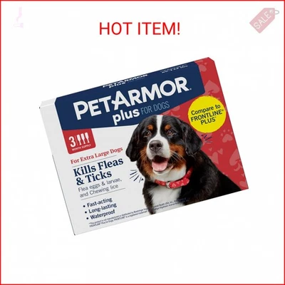 PetArmor Plus Prevención de pulgas y garrapatas para perros, tratamiento de pulgas y garrapatas X-Large para perros Foto 1 de 2