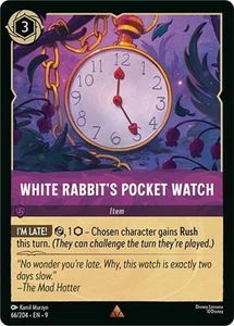 x1 White Rabbit's Pocket Watch - 66/204 - Rare Lorcana DLC09 Fabled M/NM - Picture 1 of 1
