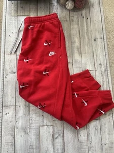 Pantalones deportivos Nike All Over Print para hombre de vellón ESTILO RARO rojos negros talla XL - Imagen 1 de 11