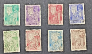 British India Burma Colony & Post Independent Burma Stamps Lot - Picture 1 of 10