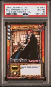 2005 One Piece The Quest Begins Red-Haired Shanks Silver Rare Black Text PSA 10 - Bild 1 von 2