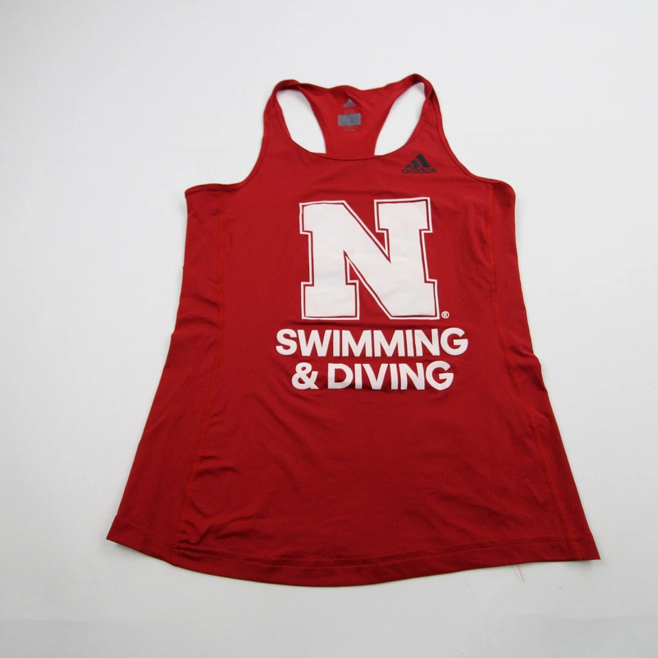 Camisa sin mangas para hombre Nebraska Cornhuskers Adidas Climalite roja usada Foto 1 de 1