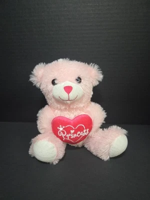 Dan Dee коллекционный выбор розовый принцесса медведь плюшевый плюшевый держа сердце подушка - Изображение 1 из 4