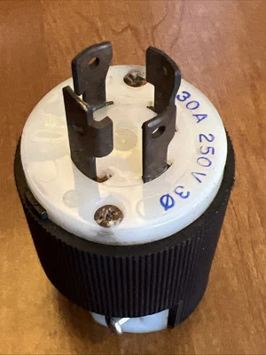 🔥HUBBELL Twist-Lock 30A 250v 3ø Locking Male Plug, Used, Free shipping 🇺🇸 - Image 1 of 3