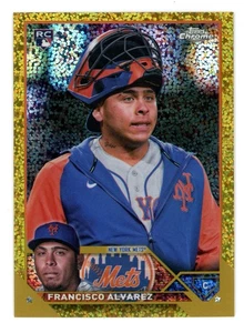 2023 Topps Chrome #USC103 Francisco Alvarez RC GOLD SPECKLE /50 Variation Rookie - Picture 1 of 2