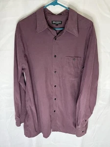 Brandini Button Up Purple Long Sleeve Soft Touch Men’s Shirt Size Large - Picture 1 of 6