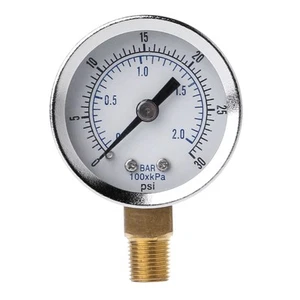 Low Pressure Hydraulic Gauge Dual Scale Pressure Gauge 1/8" BSPT thread for Fuel - Picture 1 of 7