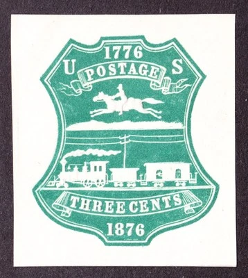 US U219 3c Envelope Cut Square Mint XF SCV $40 (001) - Image 1 of 2