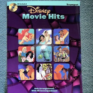 Vtg Song Book Disney Movie Hits Solos for Trumpet w/ CD accompaniment - Picture 1 of 5