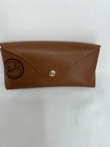 Authentic Ray Ban Brown Leather Glasses Case, Great Condition! - Picture 1 of 5