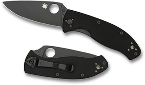 Cuchillo Spyderco Tenacious negro borde liso negro mango G-10 C122GBBKP - Imagen 1 de 1