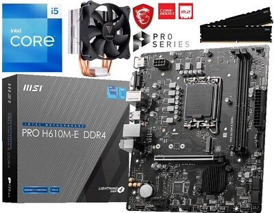 PC Aufrüstkit Intel Core i5-14600KF bis 64GB DDR4 mit TPM 2.0 MSI PRO H610M - Bild 1 von 4