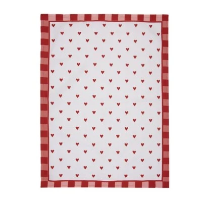 Clayre & Eef Geschirrtuch Love It Herzen Deko Landhaus Küche Shabby 50x70 cm - Bild 1 von 2