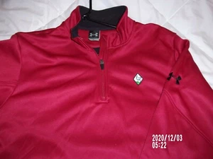 Under Armour 1/4 Zip Jacke / Sweatshirt mit Straußenlogo. Rot. Größe L - Bild 1 von 2