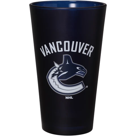 Vancouver Canucks 16 oz. Team Color Frosted Pint Glass Cover