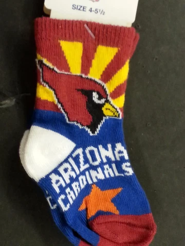 NFL Children Socks (Size 4-5 1/2) Arizona Cardinals #1-2 (2 Pair) Cover
