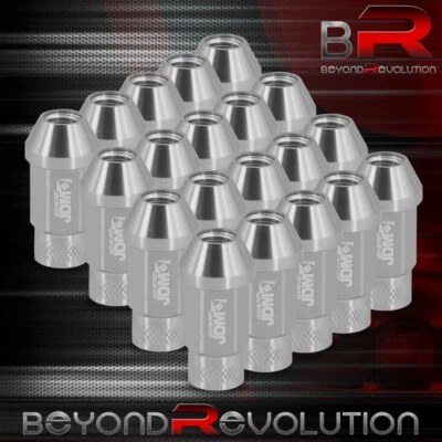 Universal 12MMx1.5 Open Ended Silver T-6061 Aluminum Wheel Lug Nuts 20PCS - Image 1 of 3