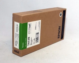 Genuine Epson Stylus Pro 4900 Green Ultra Chrome HDR OEM New 200ml 2019 T653B - Picture 1 of 1