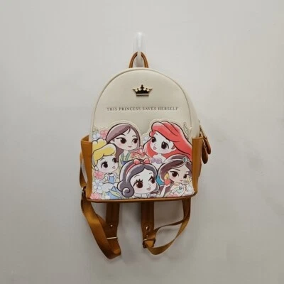 Disney Loungefly Princess Saves Herself Chibi Mini Rare Cosplay Backpack Bag - Image 1 of 4