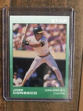 ERROR JOSE CANSECO 1988 STAR COMPANY BASEBALL CARD / "CONSECO" #1 RARE