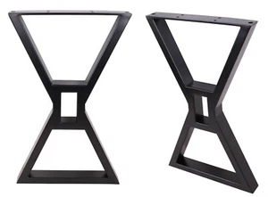 2x 18'' X Shaped Metal Industrial kitchen Bench legs,Coffee Table Legs, Black - Picture 1 of 4