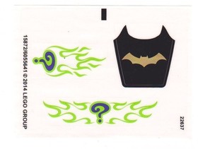 LEGO BATMAN RIDDLER CHASE Super Heroes Replacement STICKER SHEET Set 76012 NEW