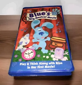 Clamshell Blue VHS Blues Clues Big Musical Movie Nickelodeon Blue On Blue Tape - Picture 1 of 3