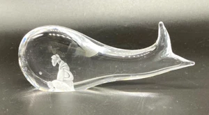 Signed Kosta Boda Lindstrand Art Glass Paper Weight Jonah and the Whale - Picture 1 of 7