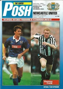 Football Programme>PETERBOROUGH UNITED v NEWCASTLE UNITED Sept 1992 - Picture 1 of 1