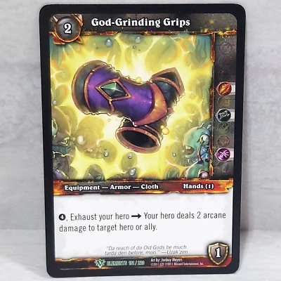 World Of Warcraft War Of The Elements God-Grinding Grips 181/220 Uncommon Card - Image 1 of 2